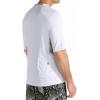 image:imageMens Short Sleeve Rash Guard  UPF 50 Sun Protection  UltimateWhite