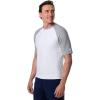 image:imageMens Short Sleeve Swim Shirt  UPF 50 Sun Protection  Hightide in Colorblock Slate