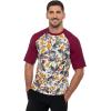 image:imageMens Short Sleeve Swim Shirt  UPF 50 Sun Protection  HightideApricot Crush Floral Paradise