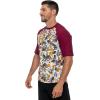 image:imageMens Short Sleeve Swim Shirt  UPF 50 Sun Protection  HightideApricot Crush Floral Paradise
