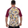 image:imageMens Short Sleeve Swim Shirt  UPF 50 Sun Protection  HightideApricot Crush Floral Paradise