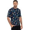 image:imageMens Short Sleeve Swim Shirt  UPF 50 Sun Protection  HightideNavy Birds of Paradise