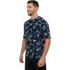image:imageMens Short Sleeve Swim Shirt  UPF 50 Sun Protection  HightideNavy Birds of Paradise