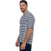 image:imageMens Short Sleeve Swim Shirt  UPF 50 Sun Protection  HightideWhiteNavy Stripe