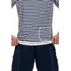image:imageMens Short Sleeve Swim Shirt  UPF 50 Sun Protection  HightideWhiteNavy Stripe