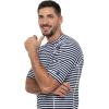 image:imageMens Short Sleeve Swim Shirt  UPF 50 Sun Protection  HightideWhiteNavy Stripe