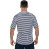 image:imageMens Short Sleeve Swim Shirt  UPF 50 Sun Protection  HightideWhiteNavy Stripe