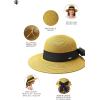 image:imageWomens Sun Hat with Ribbon  UPF 50 Sun Protection  ClaraCoffee Multi