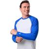 image:imageMens Long Sleeve Swim Shirt  UPF 50 Sun Protection  Hightide in Colorblock Baja Blue