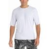 image:imageMens Short Sleeve Rash Guard  UPF 50 Sun Protection  UltimateWhite