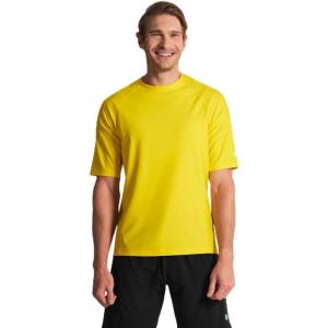 image:imageMens Short Sleeve Swim Shirt  UPF 50 Sun Protection  HightideBold Yellow