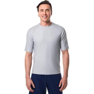 image:imageMens Short Sleeve Swim Shirt  UPF 50 Sun Protection  HightideSlate