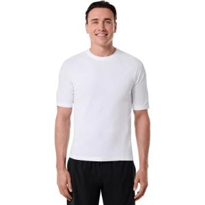 image:imageMens Short Sleeve Swim Shirt  UPF 50 Sun Protection  HightideWhite