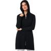 image:imageCoolibar Womens Long ZipUp Hoodie  UPF 50 Sun Protection  CabanaBlack