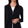 image:imageCoolibar Womens Long ZipUp Hoodie  UPF 50 Sun Protection  CabanaBlack