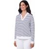 image:imageLong Sleeve Collared Polo Shirt  UPF 50 Sun Protection  Fontainebleau 20WhiteNavy