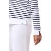 image:imageLong Sleeve Collared Polo Shirt  UPF 50 Sun Protection  Fontainebleau 20WhiteNavy