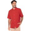 image:imageMens Camp Shirt  UPF 50 Sun Protection  Safari CampCarmine Red