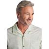 image:imageMens Camp Shirt  UPF 50 Sun Protection  Safari CampVanilla Embroidered Leaves