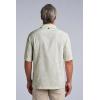 image:imageMens Camp Shirt  UPF 50 Sun Protection  Safari CampVanilla Embroidered Leaves