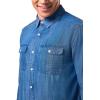 image:imageMens Chambray Long Sleeve Shirt  UPF 50 Sun Protection  CarsonLight Indigo