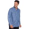 image:imageMens Chambray Long Sleeve Shirt  UPF 50 Sun Protection  CarsonLight Indigo