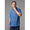 image:imageMens Chambray Long Sleeve Shirt  UPF 50 Sun Protection  CarsonLight Indigo