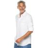 image:imageMens Chambray Long Sleeve Shirt  UPF 50 Sun Protection  CarsonWhite Chambray