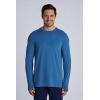 image:imageMens LongSleeve TShirt with Thumbholes  UPF 50 Sun Protection  LumaLeo in BlackBlue Dusk