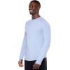 image:imageMens LongSleeve TShirt with Thumbholes  UPF 50 Sun Protection  LumaLeo in BlackLight Blue Heather