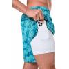 image:imageMens Swim Shorts  UPF 50 Sun Protection  Kahuna in Tahitian Teal Swaying Palms
