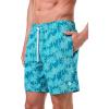 image:imageMens Swim Shorts  UPF 50 Sun Protection  Kahuna in Tahitian Teal Swaying Palms