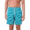 image:imageMens Swim Shorts  UPF 50 Sun Protection  Kahuna in Tahitian Teal Swaying Palms