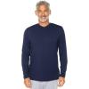 image:imageMens VNeck Long Sleeve TShirt  UPF 50 Sun Protection  MoradaNavy