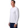 image:imageMens VNeck Long Sleeve TShirt  UPF 50 Sun Protection  MoradaWhite