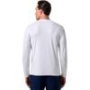 image:imageMens VNeck Long Sleeve TShirt  UPF 50 Sun Protection  MoradaWhite