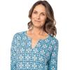 image:imageTunic Dress with 34 Sleeve  UPF 50 Sun Protection  OceansideAruba Blue Medallion Bliss