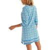 image:imageTunic Dress with 34 Sleeve  UPF 50 Sun Protection  OceansideAruba Blue Medallion Bliss