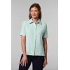 image:imageWomens Button Down Short Sleeve Shirt  UPF 50 Sun Protection  MorningsideMisty Aqua