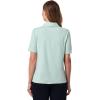 image:imageWomens Button Down Short Sleeve Shirt  UPF 50 Sun Protection  MorningsideMisty Aqua