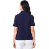 image:imageWomens Button Down Short Sleeve Shirt  UPF 50 Sun Protection  MorningsideNavy