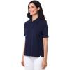 image:imageWomens Button Down Short Sleeve Shirt  UPF 50 Sun Protection  MorningsideNavy