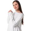 image:imageWomens Drape Long Sleeve TShirt  UPF 50 Sun Protection  West PalmWhite