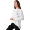 image:imageWomens Drape Long Sleeve TShirt  UPF 50 Sun Protection  West PalmWhite