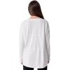 image:imageWomens Drape Long Sleeve TShirt  UPF 50 Sun Protection  West PalmWhite