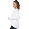 image:imageWomens Drape Long Sleeve TShirt  UPF 50 Sun Protection  West PalmWhite