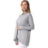image:imageWomens Long Sleeve Sun Wrap with Back Slit  UPF 50 Sun Protection  LumaLeoGrey Heather