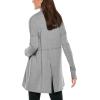 image:imageWomens Long Sleeve Sun Wrap with Back Slit  UPF 50 Sun Protection  LumaLeoGrey Heather