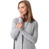 image:imageWomens Long Sleeve Sun Wrap with Back Slit  UPF 50 Sun Protection  LumaLeoGrey Heather