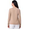 image:imageWomens Long Sleeve TShirt  UPF 50 Sun Protection  MoradaDark Taupe Heather
